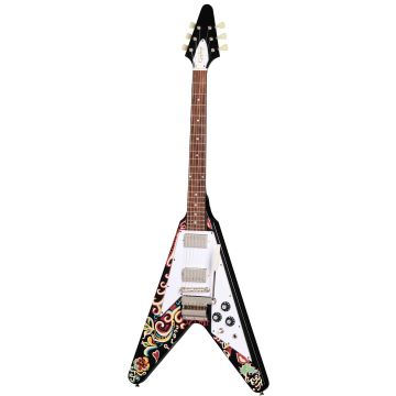 Epiphone Jimi Hendrix Love Drops V Ebony with Artwork