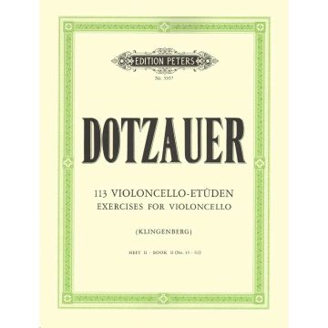 113 Etudes 2 Friedrich Dotzauer Book Cello 