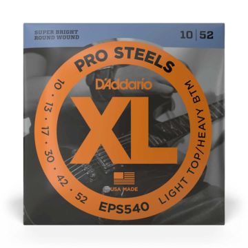 Corde elettrica D`Addario EPS540 pro steel XL light 10-52