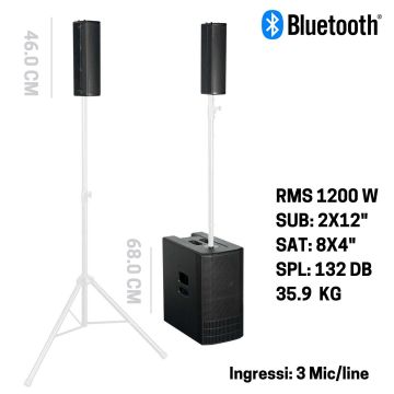 DB Technology ES1203 1 sub 2 satelliti 2400w