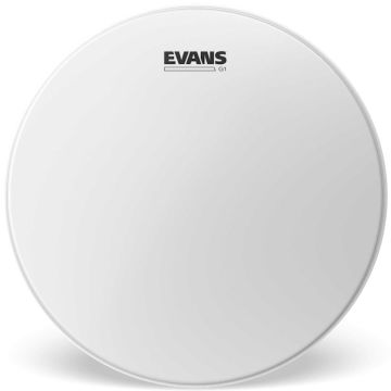 "Evans G1 pelle tom rullante sabbiata bianca monostrato 12"""
