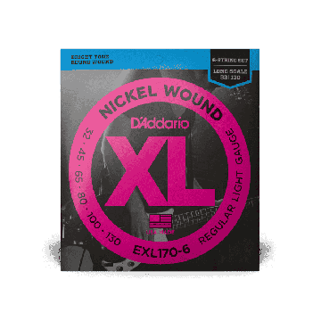 Corde basso 6 corde D`Addario EXL170-6 32-130 nickel wound regular light
