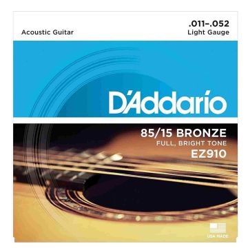 Corde acustica D'Addario EZ910 85/15 bronze light 11-52