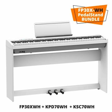 Roland FP-30X WH PedalStand Bundle