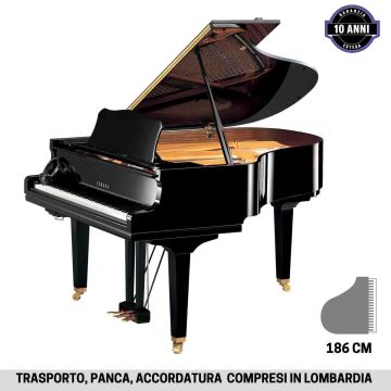 Pianoforte coda silent Yamaha GC2 SH3 PE Nero lucido