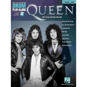 Queen Drum play-along vol.29 book+audio-online