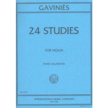 24 Studi Galamian Pierre Gaviniès Book Violino