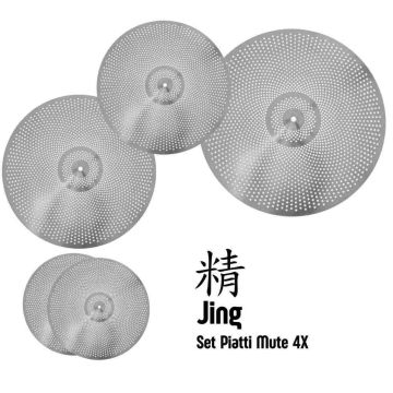Set Piatti Jing Mute 4X HH 14" Ride 19" Crash 16" Crash 18"