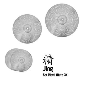Set Piatti Jing Mute 3X HH 14" Ride 18" Crash 16"