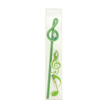 Set Matita a forma chiave di violino con clip Verde