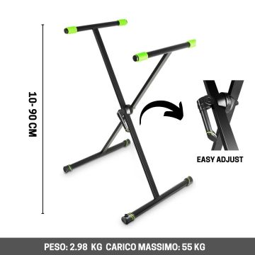Supporto Tastiera Gravity KSX 1 regolabile