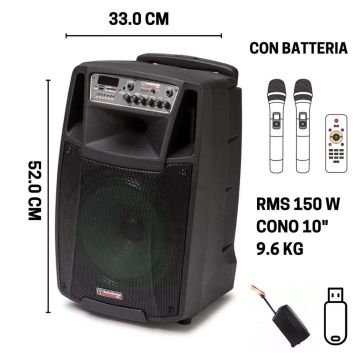 Box con 2 palmari Audio Design M2 10W/L 300w