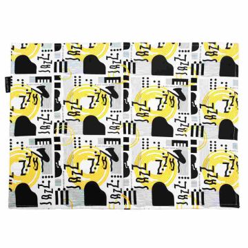 Tovaglietta Americana  nera Jazz cotone 40x30 cm MusicGift