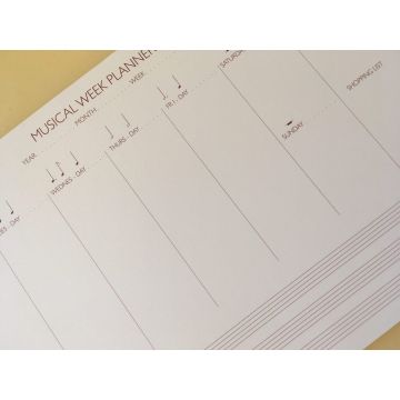 Musical Week Planner Agenda Settimanale A4 