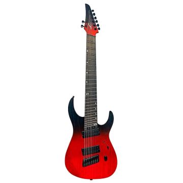 Legator Ninja crimson Chitarra Elettrica 8 corde con borsa