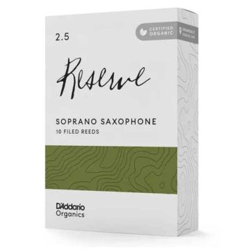 Ance Sax Soprano D'Addario Organics Reserve Filed n.2,5 10pz