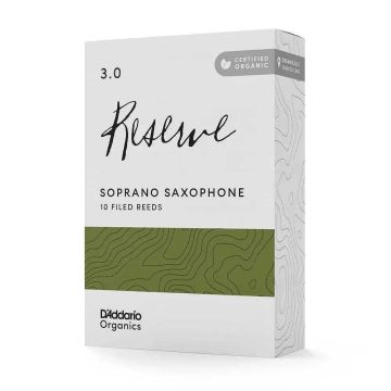Ance Sax Soprano D'Addario Organics Reserve Filed n.3 10pz