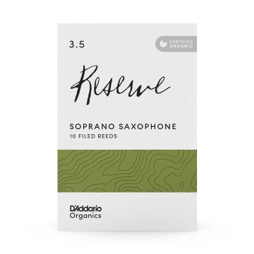 Ance Sax Soprano D'Addario Organics Reserve Filed n.3,5 10pz