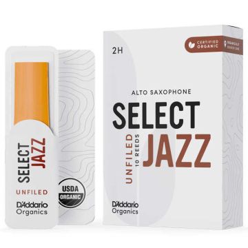 D'Addario Organics Select Jazz Alto Sax Unfiled n.2 Hard 10pz