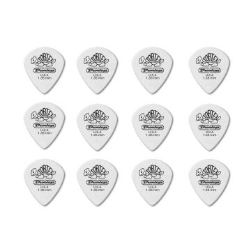 Blister plettri Dunlop 12pz 478P1.35 Tortex white jazz III 1.35mm