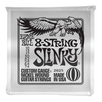 Corde Ernie Ball 2625 elettrica 8 corde slinky 010-74