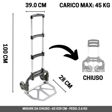 Carrello strumenti Adam Hall PORTER pieghevole