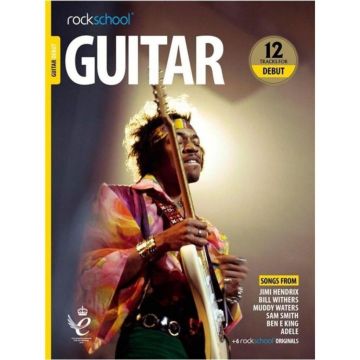 Rockschool guitar Debut 12 tracks book+audio online