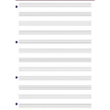 96 Pagine musica forate in formato A4 
