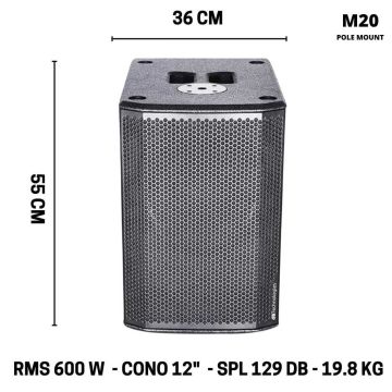 Subwoofer DB SUB 612 - 1200W - 12"