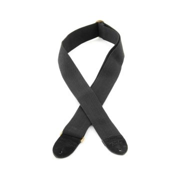 Tracolla chitarra Fender cotone e pelle nero 5cm