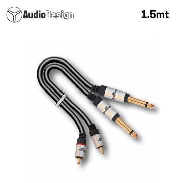 Cavo 2 rca M/2 Jack mono M 1,5 mt Audiodesign