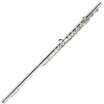 Flauto Yamaha YFL272 fori aperti non in linea, Mi snodato, alpacca, argentato  