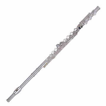 Flauto ZO ZFL-6000 fori aperti testata in argento sol fuori linea e mi snodato, discendente al Si